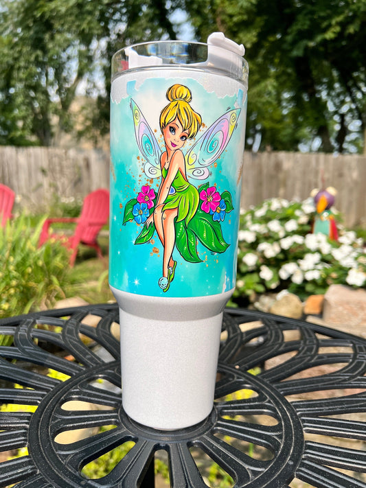 6B 40 OZ Fairy Floral Retro UV DTF Wrap