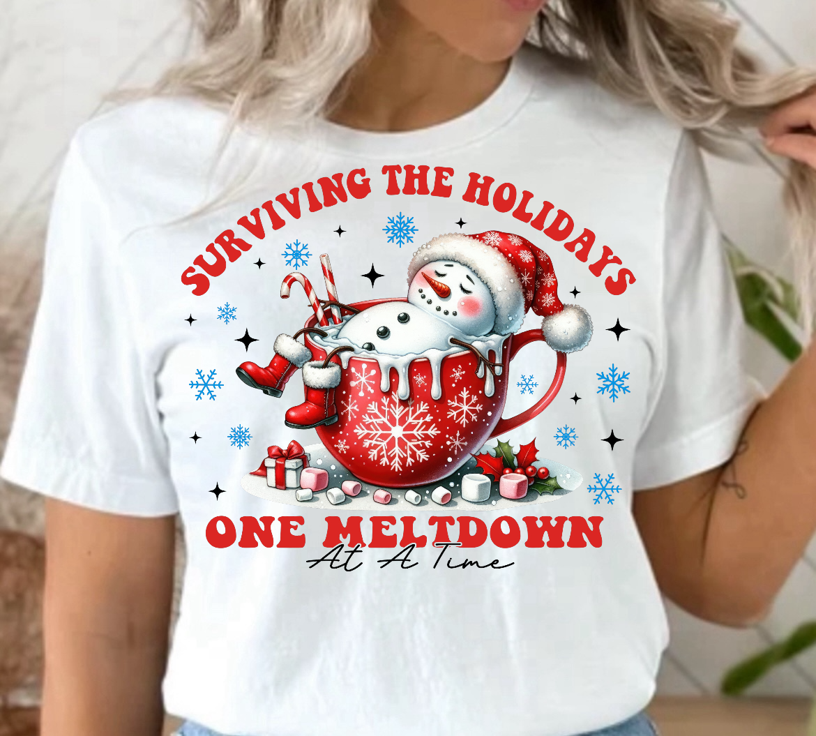 Surviving The Holidays One Meltdown At A Time Ready To Press DTF Print