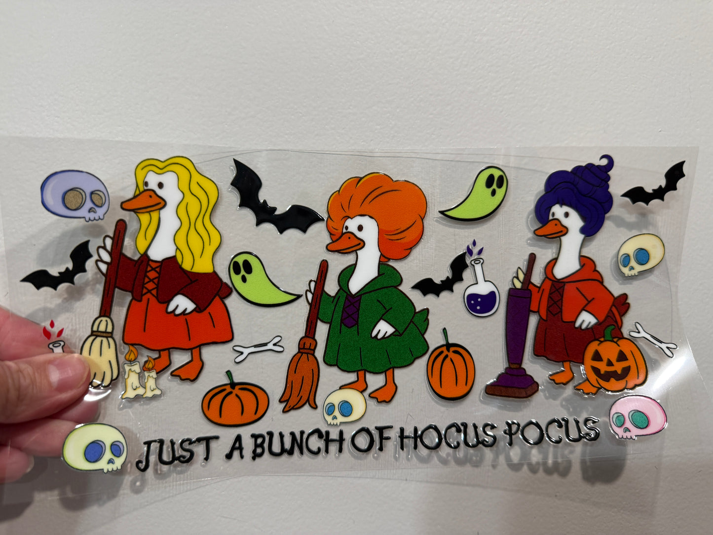 P4 Witchy Halloween Sisters Goose UV DTF Wrap