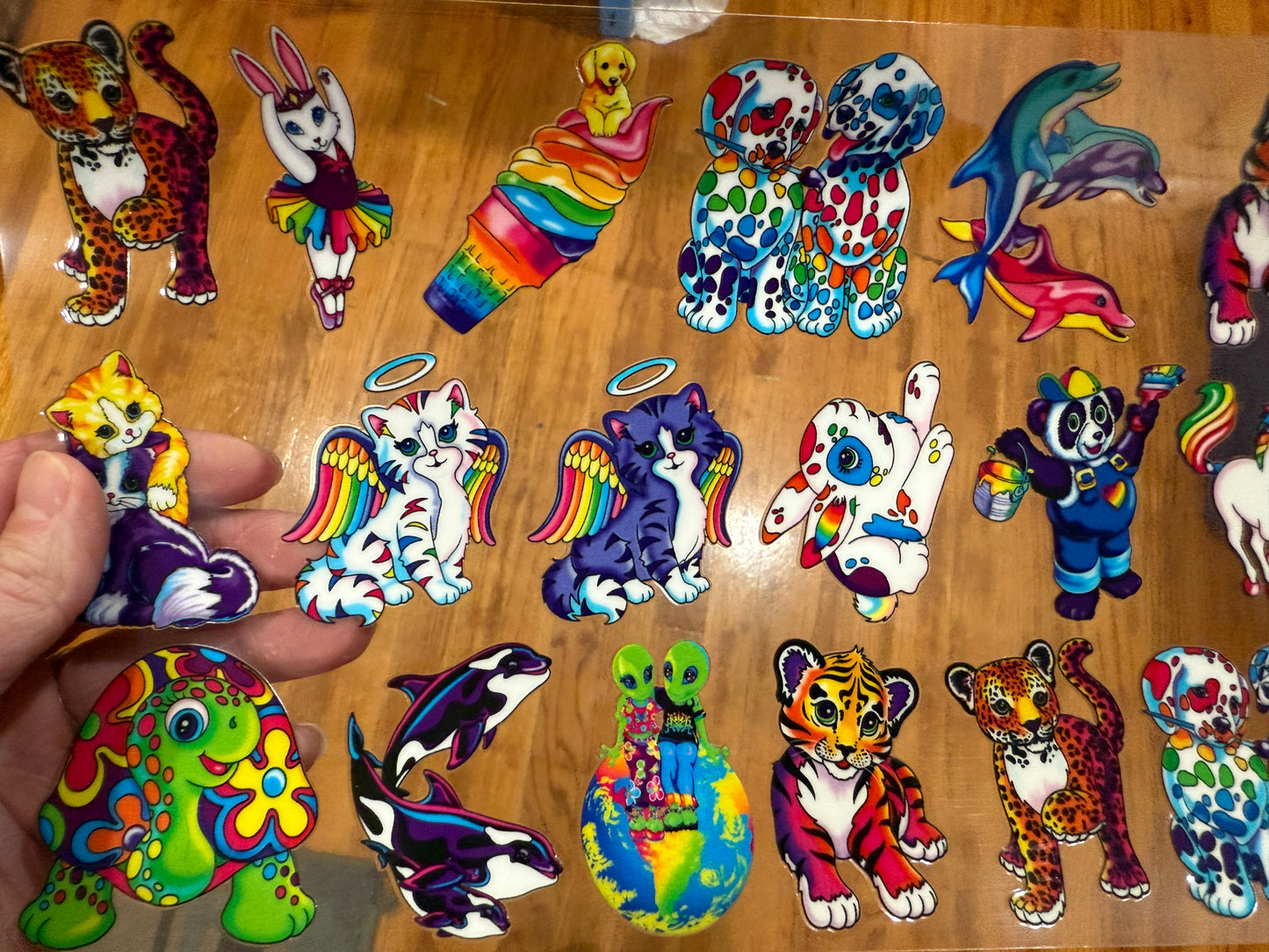 20G 90’s Animal Rainbow Clip Sheet - This sheet is intended to be cut up and placed using your own creative style.