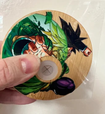 Anime Green UV DTF Lid/Cup Topper