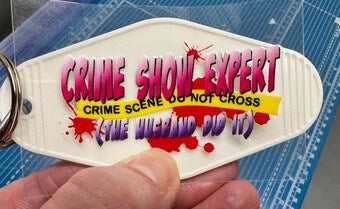 Keychain Crime Show Exert UV DTF Decal