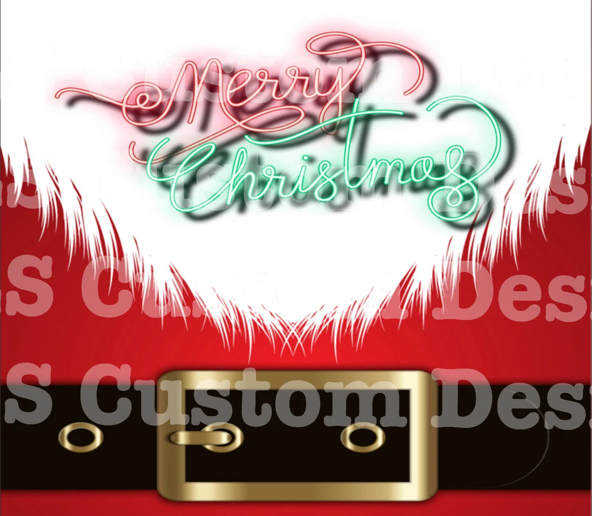 Santa Suit And Beard 20 Oz Skinny Permanent Vinyl