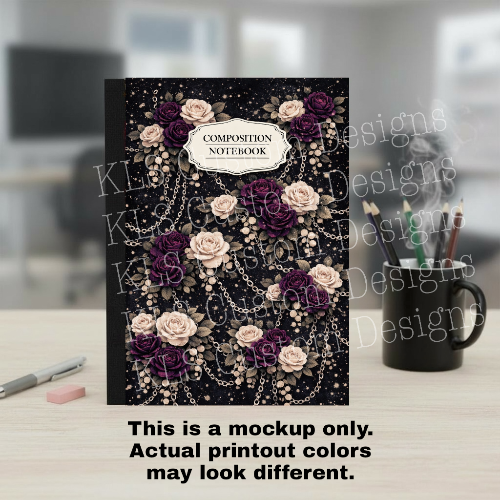 Composition Notebook Cover and Matching Back Permanent Vinyl