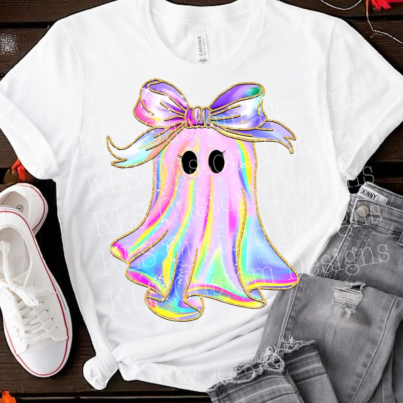 Rainbow Ghost Ready To Press DTF Print