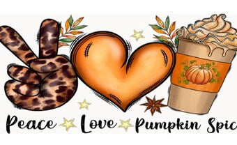 P2 Peace Love and Pumpkin Spice UV DTF Wrap