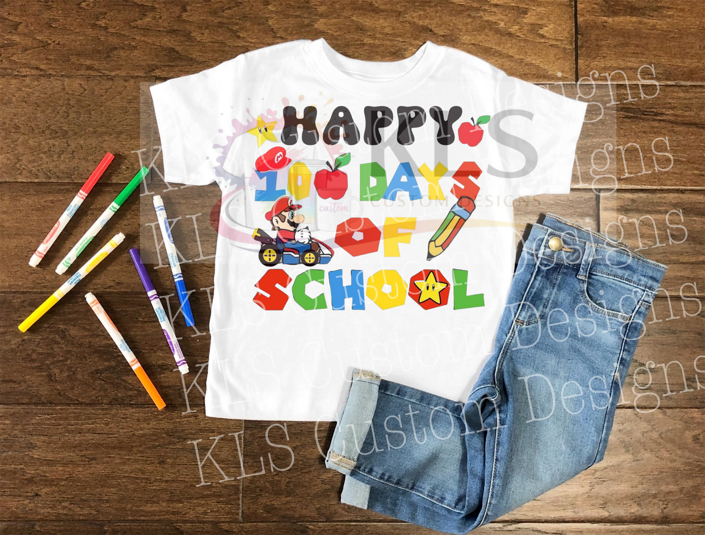 Video Game 100 Days Of School Ready To Press DTF Print