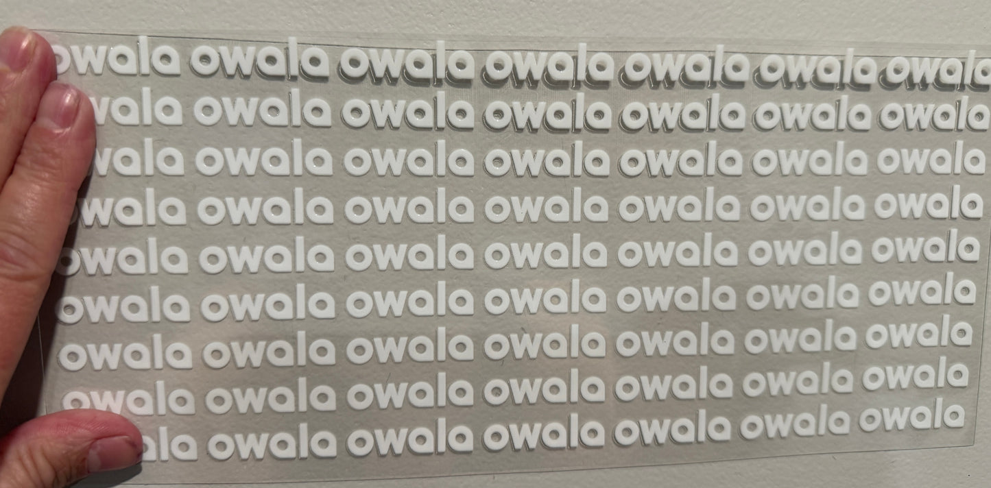 Y3 Ow Logo Clip Sheet - Two to Three days lead time.