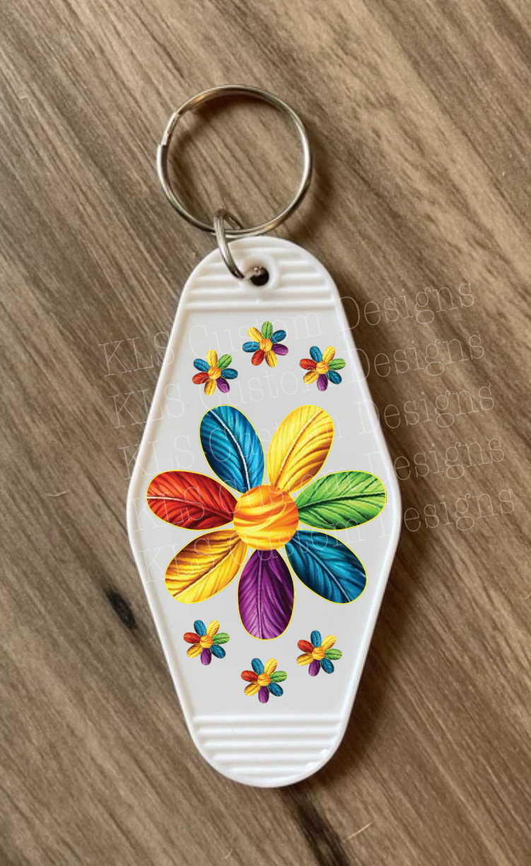 1B Keychain Colorful Chickens Clip Sheet - This sheet is intended to be cut up and placed using your own creative style.