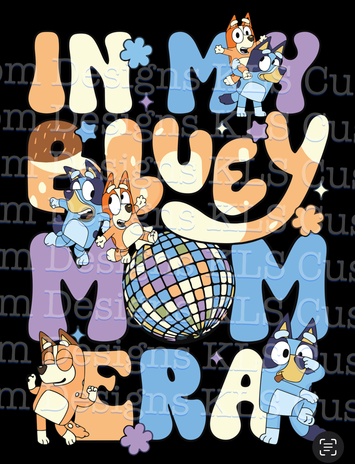 Blue Mom Era Ready To Press DTF Print