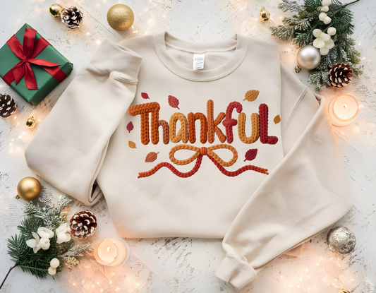 Crochet Thankful Ready To Press DTF Print