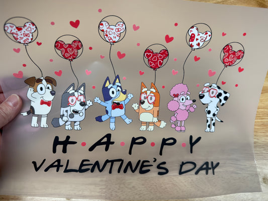 Heart Balloons Dog  Ready To Press DTF Print