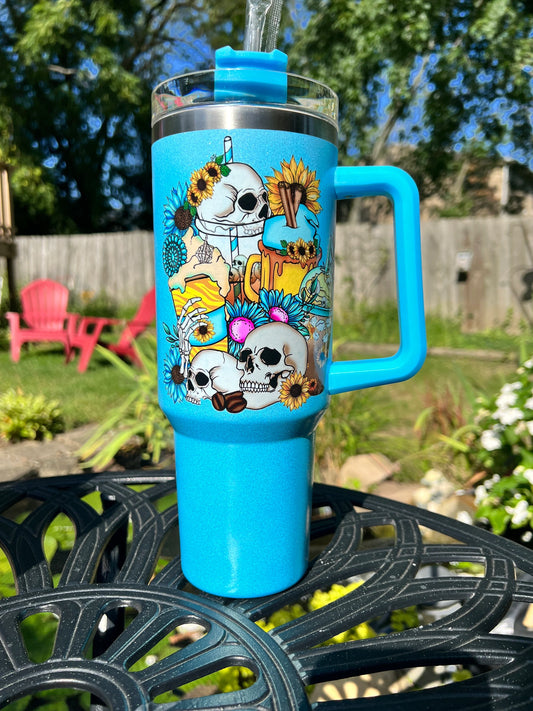 6P 40 OZ Fueled By Coffee And Anxiety UV DTF Wrap