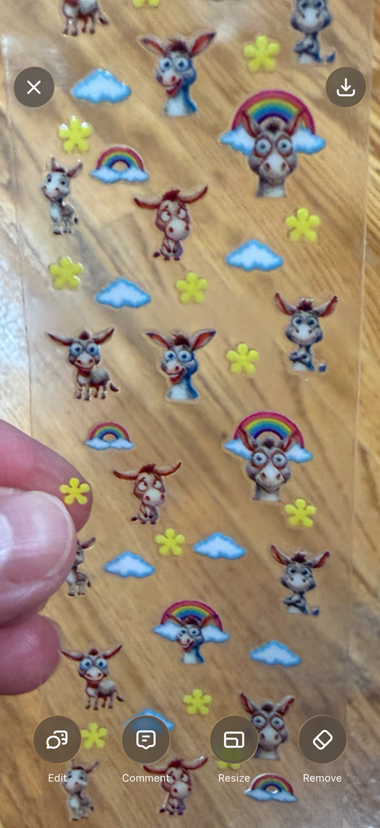 24R All Smiles Donkey UV DTF Pen Wrap