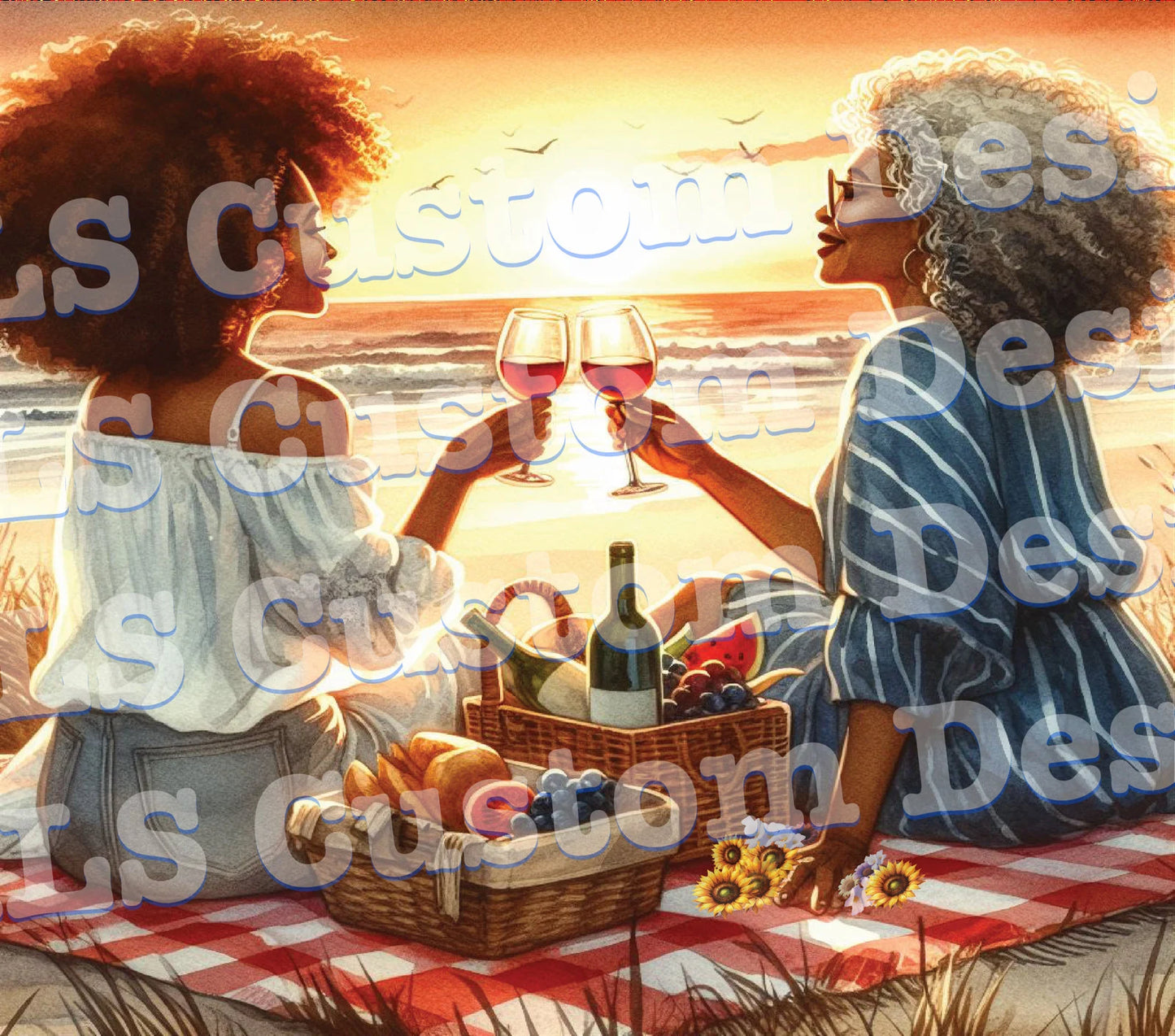 Summer At The Beach 20 Oz Skinny Permanent Vinyl