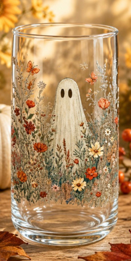 Boho Ghost Floral 4” Tall Decal