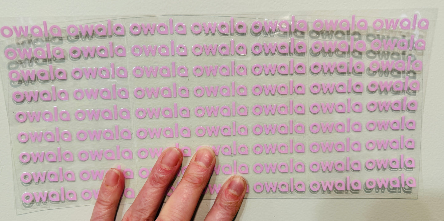 Y3 Ow Logo Clip Sheet - Two to Three days lead time.