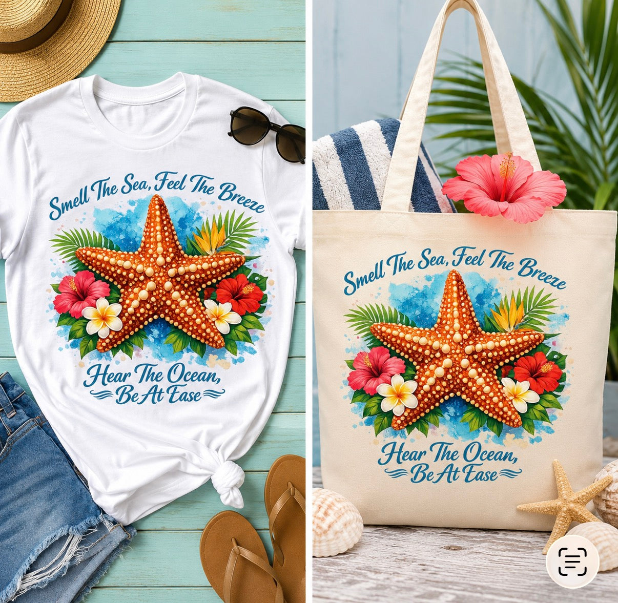 Smell The Sea Ready To Press DTF Print