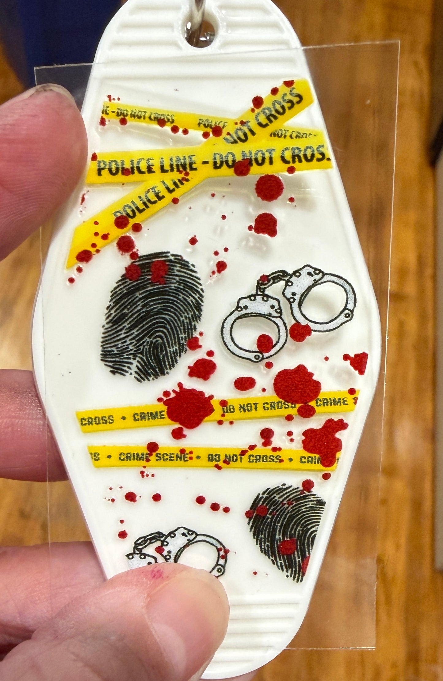 Keychain Crime Scene UV DTF Decal