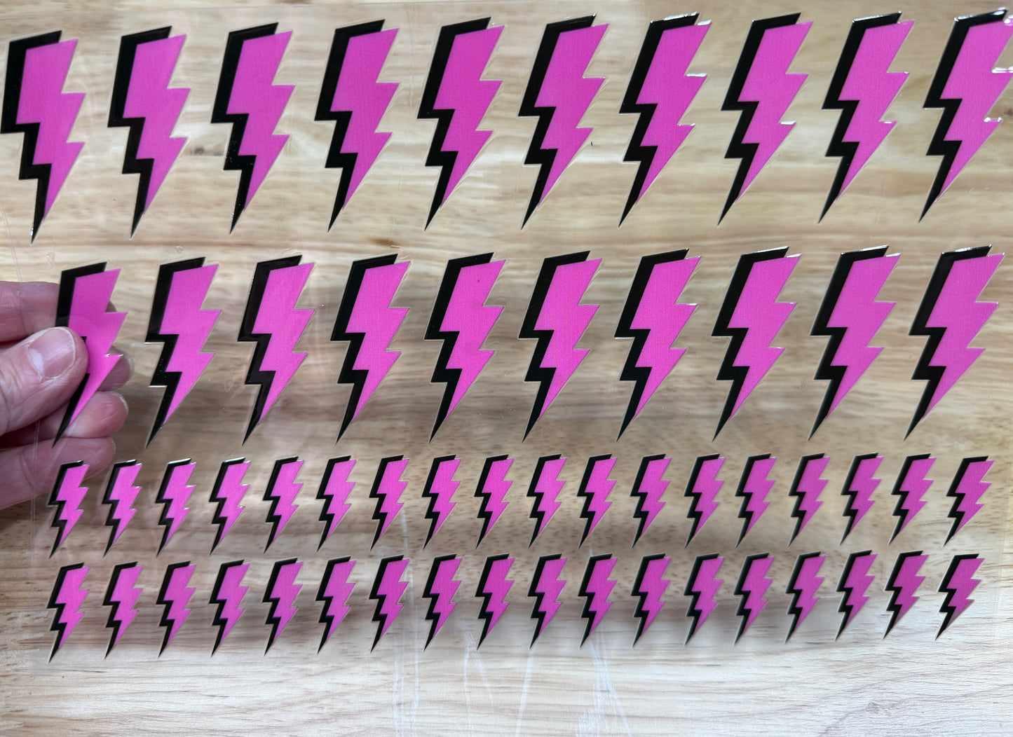 Hot Pink/Black Lightening Bolts Clip Sheet - this sheet is intended to be cut up and placed using your own creative style.