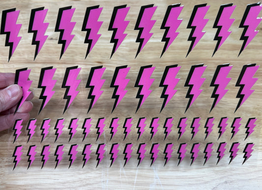 Hot Pink/Black Lightening Bolts Clip Sheet - this sheet is intended to be cut up and placed using your own creative style.