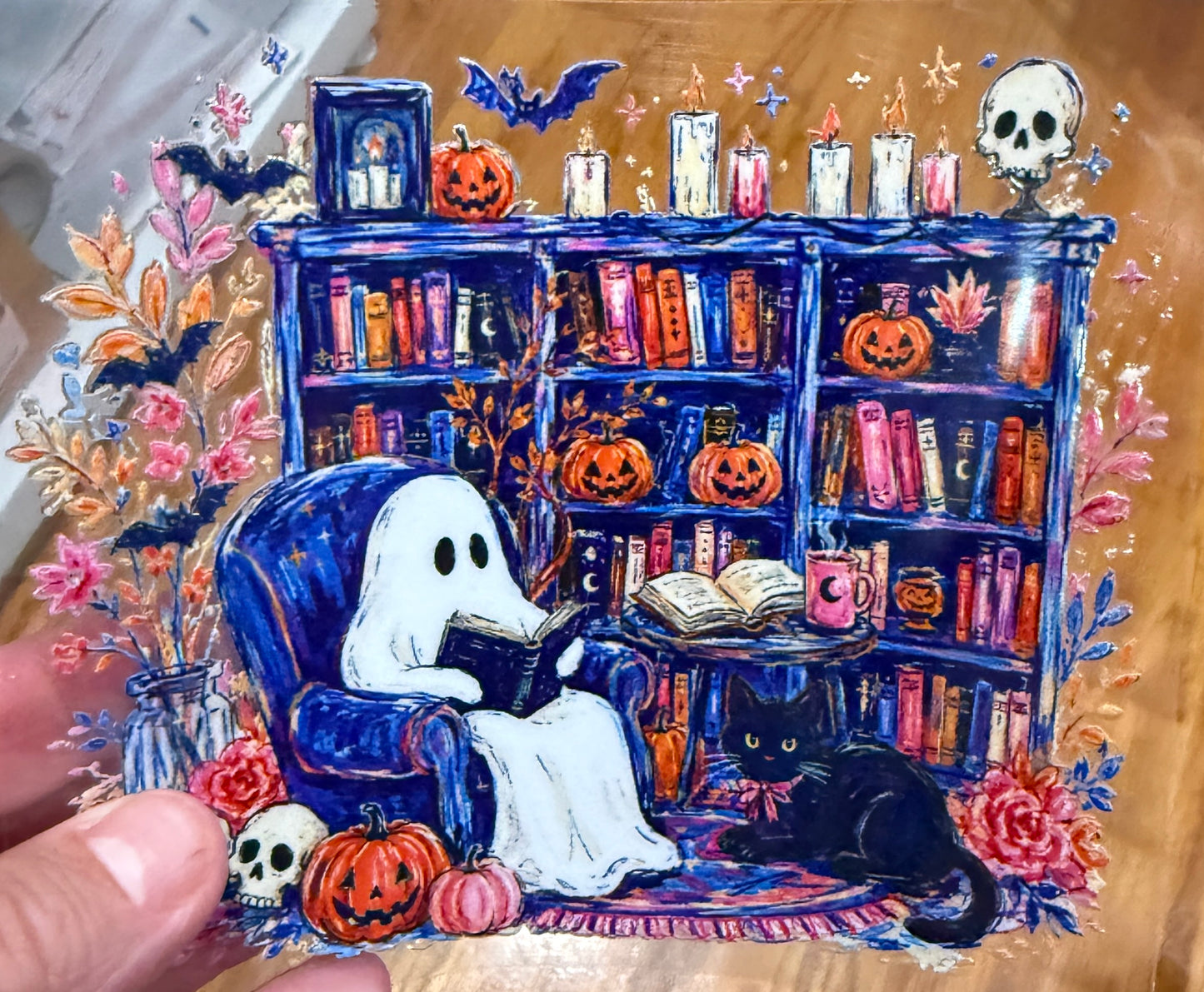 Ghost Reading 4” Tall Decal