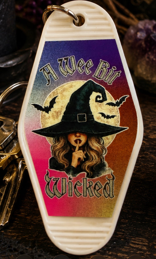 Keychain Wee Bit Wicked UV DTF Decal