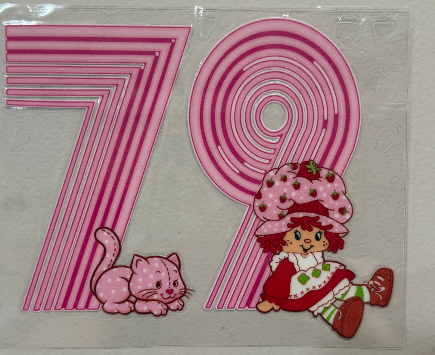 24R Retro Strawberry 4” Tall UV DTF Decal