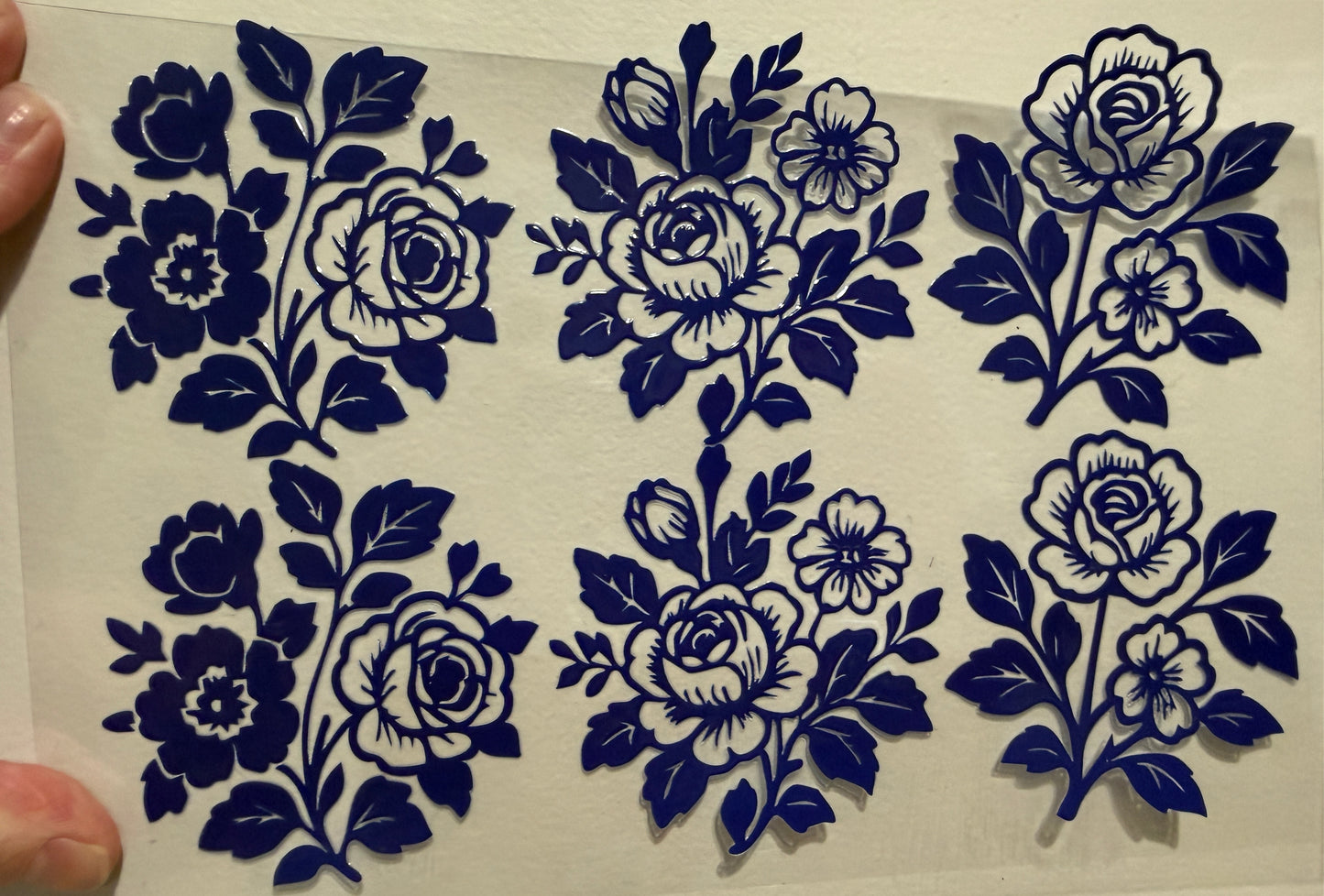 Royal Blue Clip Sheet - this sheet is intended to be cut up and placed using your own creative style.