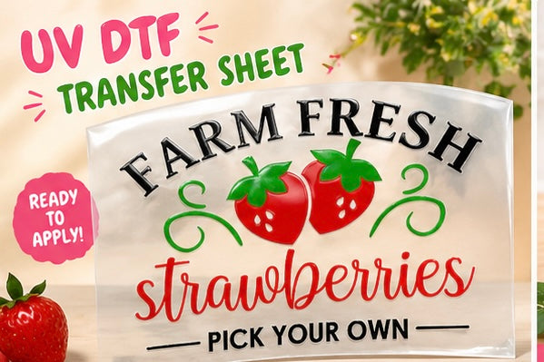 13B Farm Fresh Strawberries 4” Tall UV DTF Decal
