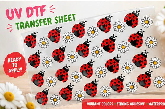 Ladybug Daisies Clip Sheet - this sheet is intended to be cut up and placed using your own creative style.