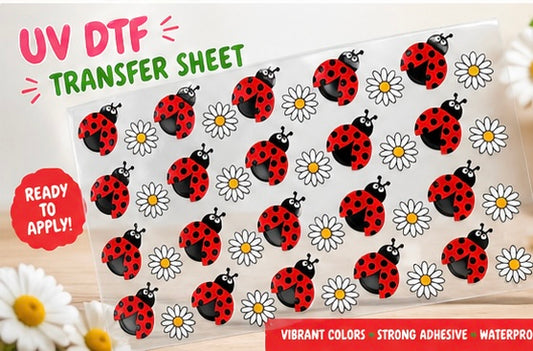Ladybug Daisies Clip Sheet - this sheet is intended to be cut up and placed using your own creative style.