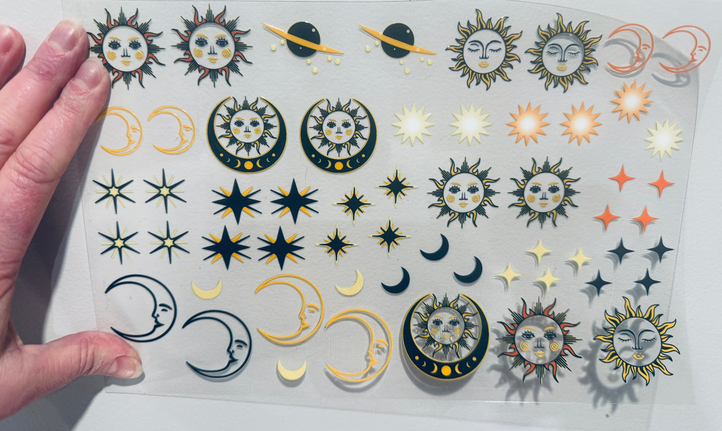 15B Celestial Clip Sheet - This sheet is intended to be cut up and placed using your own creative style.