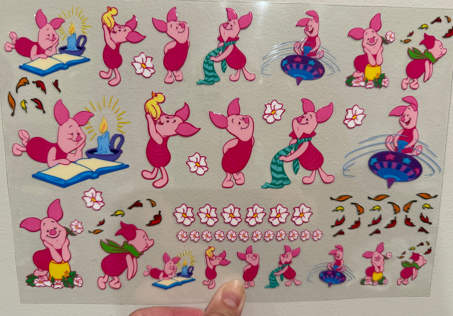 21G This little Piggy- This delicate sheet is intended to be cut up and placed using your own creative style.