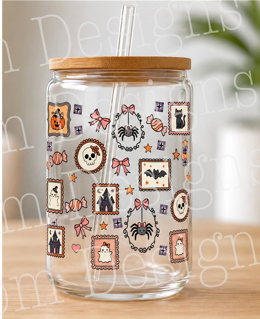 Halloween Stamps/frames & Candies UV DTF Wrap