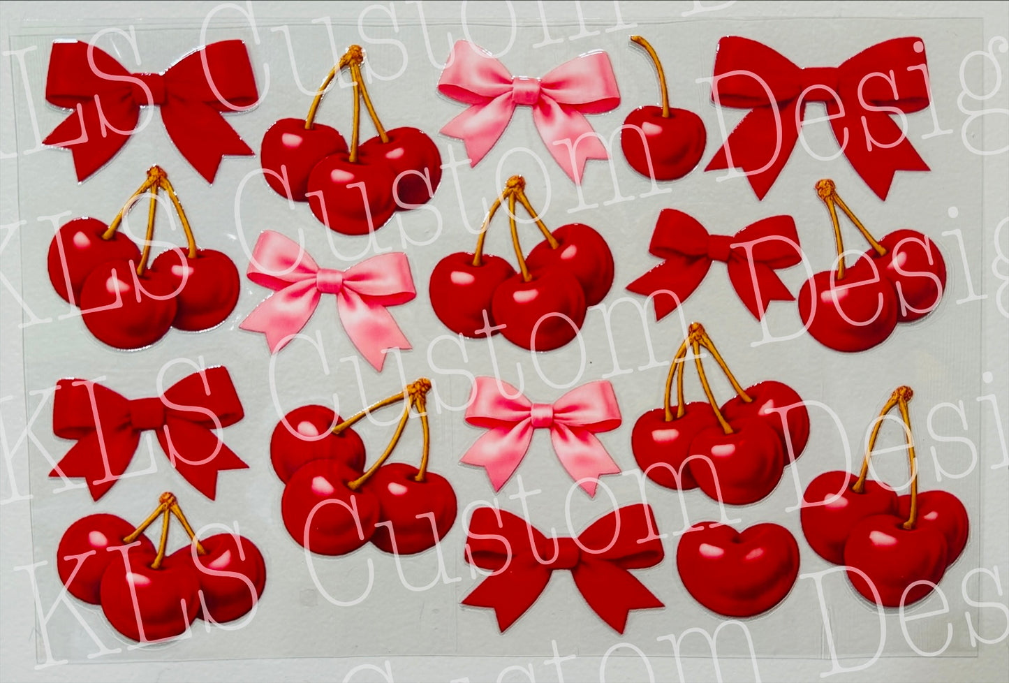 20R Cherries/Bows Clip Sheet - this sheet is intended to be cut up and placed using your own creative style.