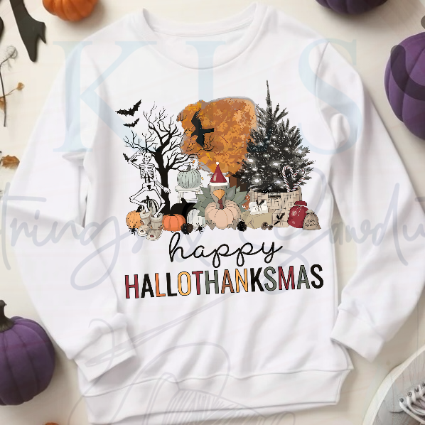 HalloThanksMas Ready To Press DTF Print