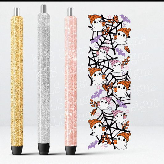 13B Halloween Ghost w/ Coffee UV DTF Pen Wrap