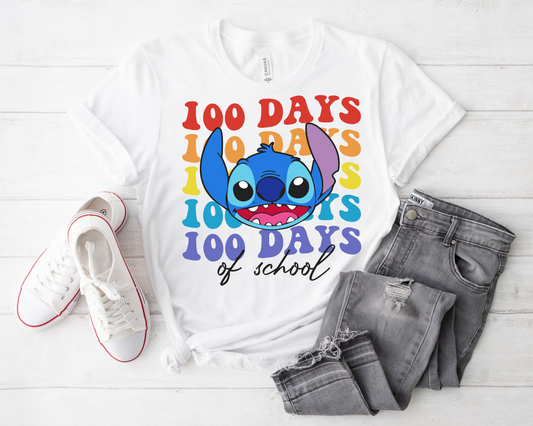 Alien Retro 100 Days Of School Ready To Press DTF Print