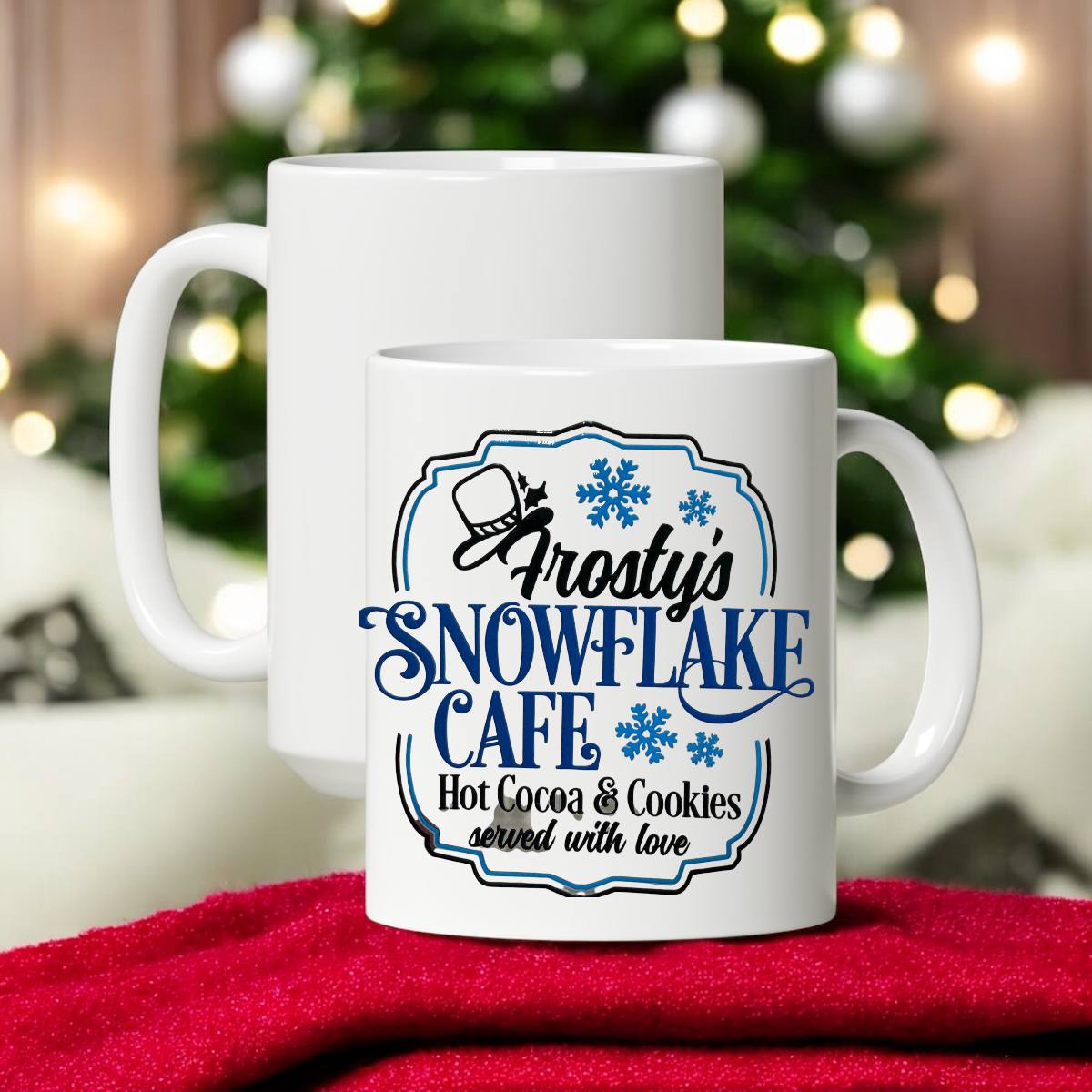 13P 4”Frosty’s Snowflake Cafe UV DTF Decal