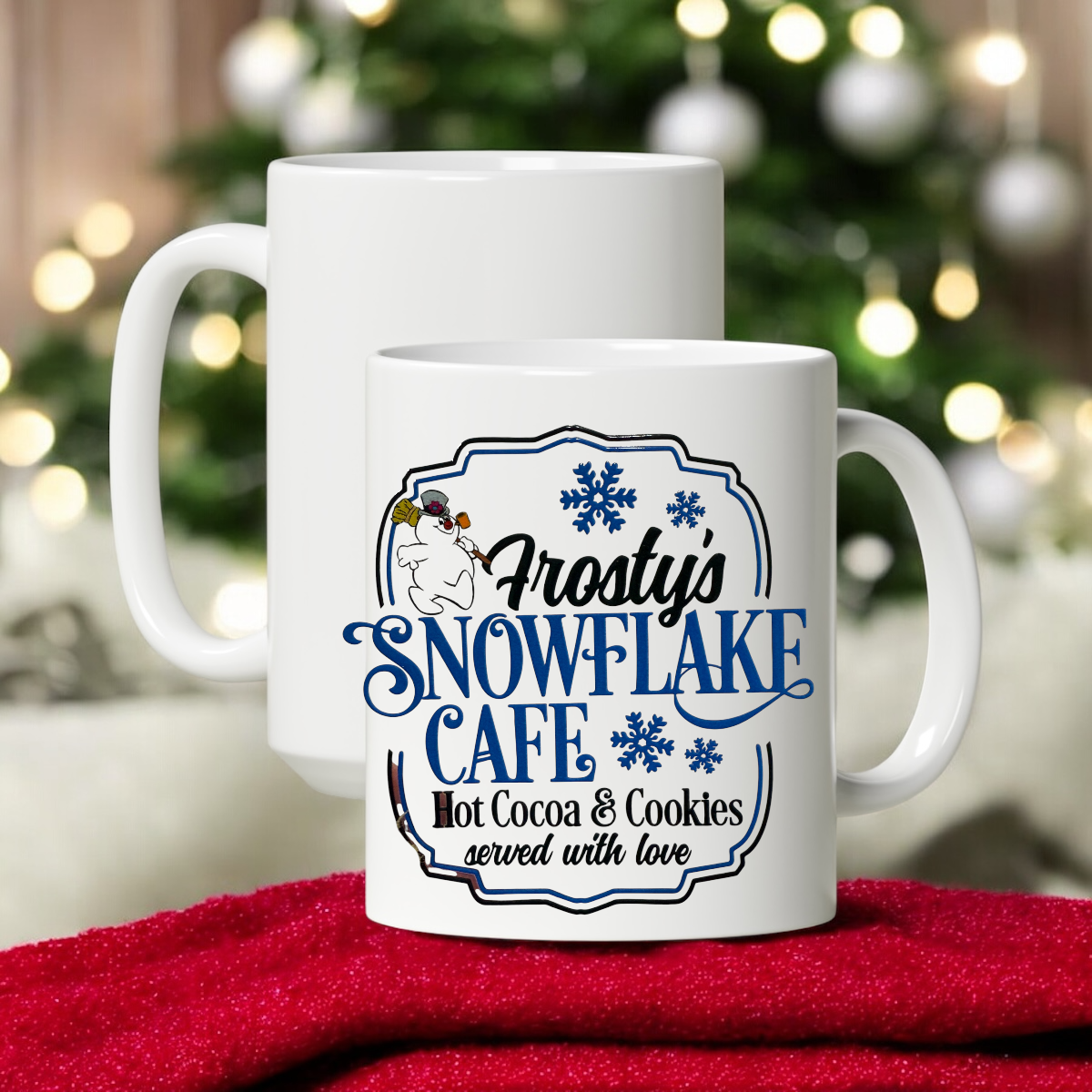 13P 4”Frosty’s Snowflake Cafe UV DTF Decal