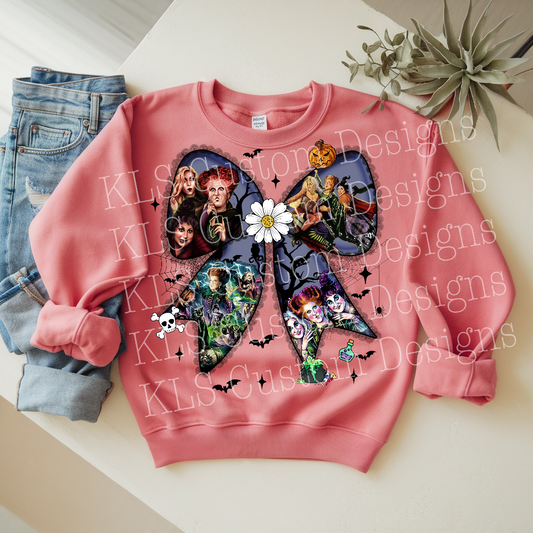 Coquette Bow Halloween Sisters Ready To Press DTF Print
