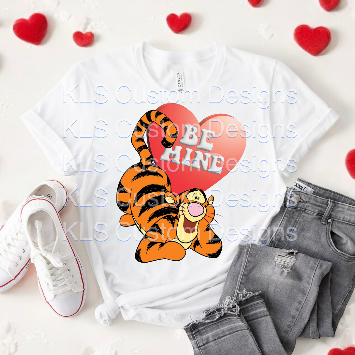 A Tiger Holds My Heart Valentine Ready To Press DTF Print