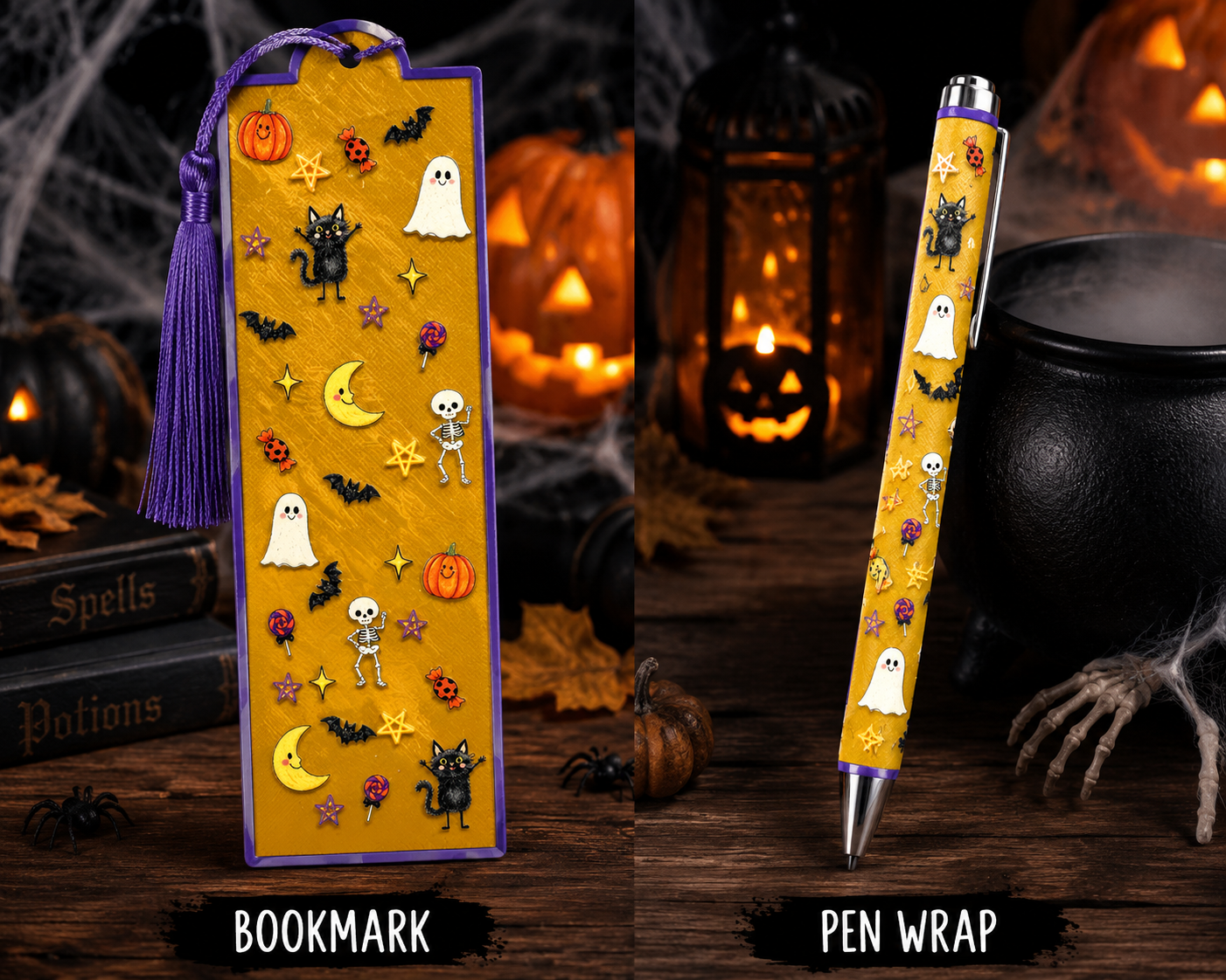 Spooky Season Cute UV DTF Pen Wrap