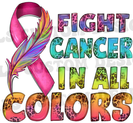 2G Fight Cancer In All Colors 4” Tall