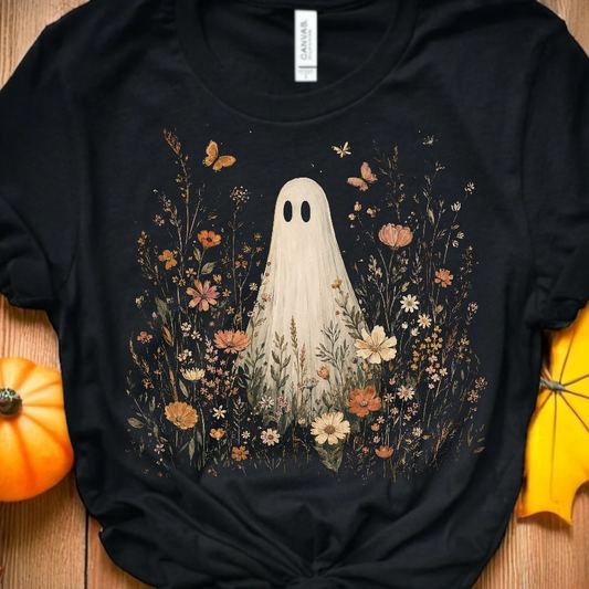 Boho Ghost Floral Ready To Press DTF Print