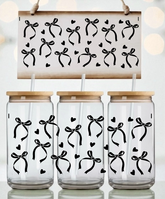 Bows With Hearts UV DTF Wrap