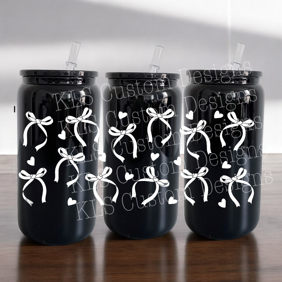 Bows With Hearts UV DTF Wrap