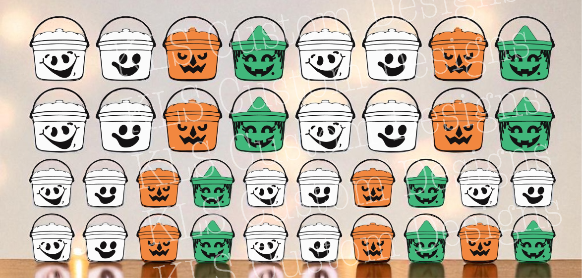 22Y Boo Buckets Clip Sheet - this sheet is intended to be cut up and placed using your own creative style.