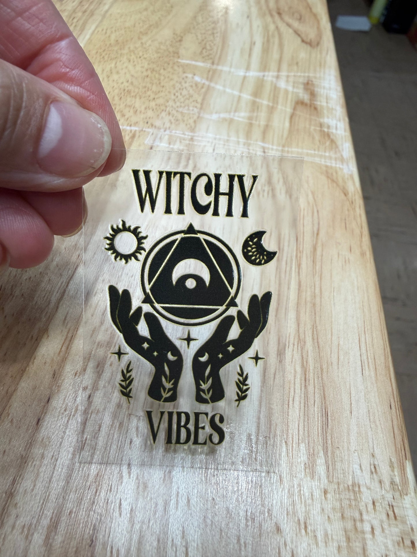 Keychain Witchy Vibes UV DTF Decal